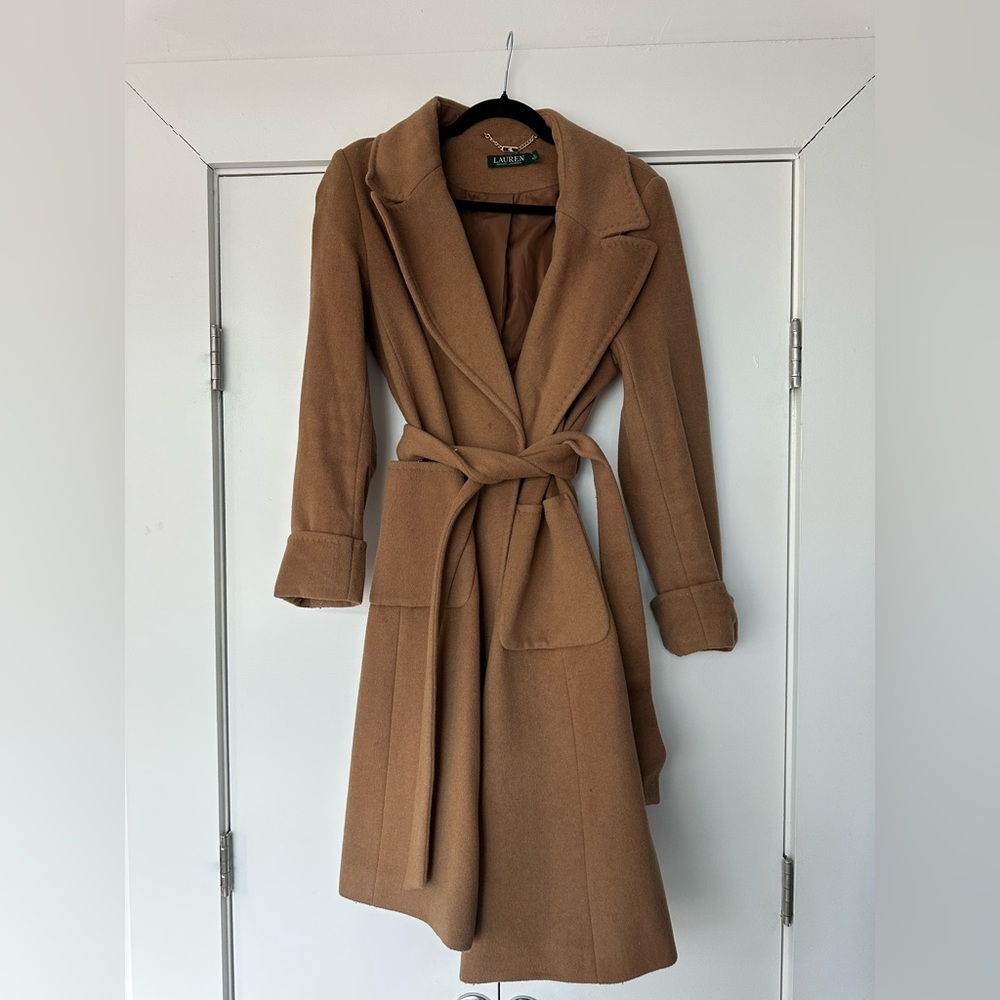 Ralph Lauren Tan Wool Coat